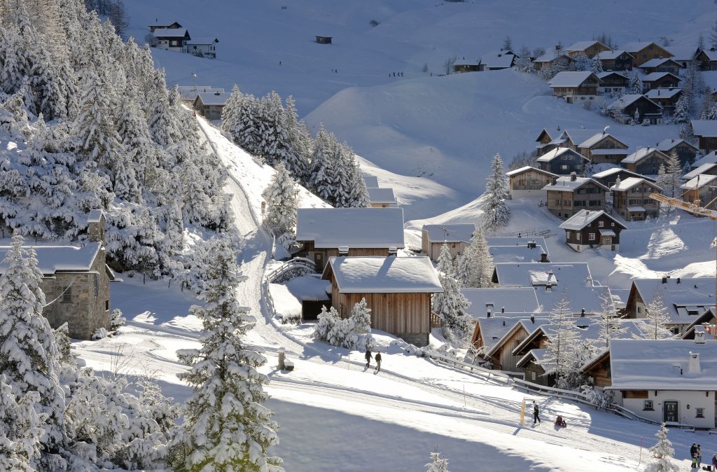 Dorf Malbun im Winter (Liechtenstein Marketing)