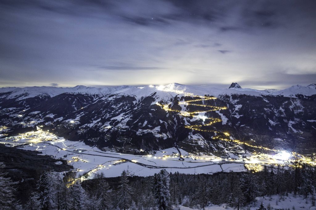 14 km langer beleuchteter Rodelspaß (c)Wildkogel -Arena Neukirchen &amp; Bramberg