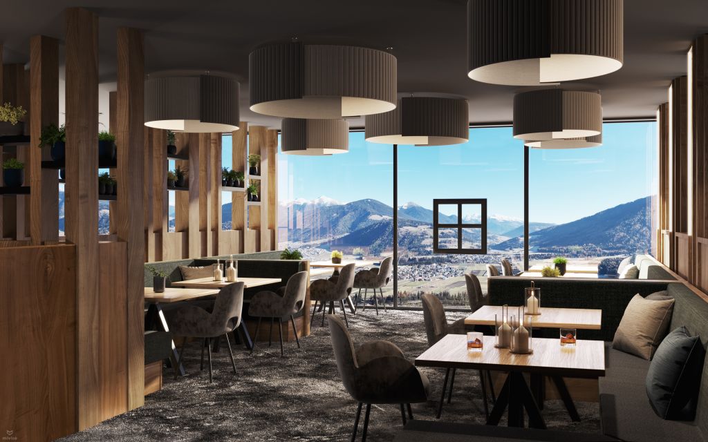 Neu gestaltete Dining Area (Alpin Panorama Hotel Hubertus)