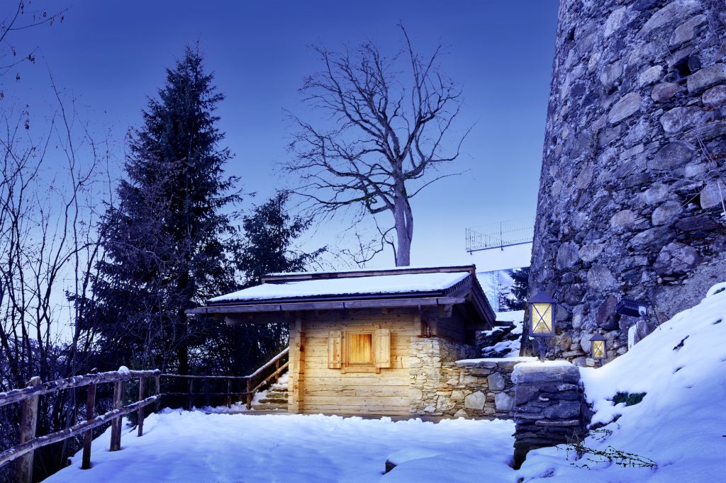 Schneebedeckte Hütte (Schloss Hotel Mittersill)