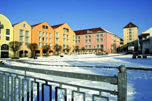 Bad Griesbach umgeben von Schnee (Hotel Maximilian)