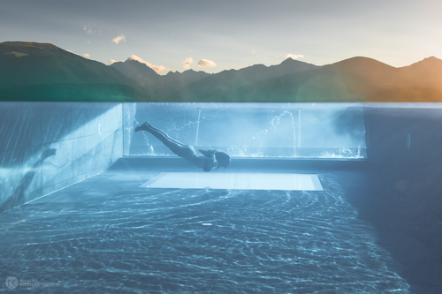 Eintauchen in das Erlebnis Sky Pool (Alpin Panorama Hotel Hubertus)