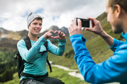Fotoshooting beim Wandern in Hintertux (Hotel Klausnerhof)
