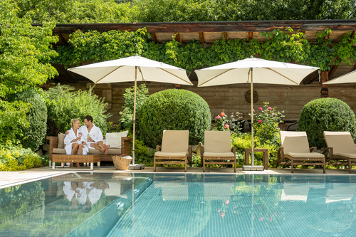 Liegebereich am Außenpool (Der Böglerhof)