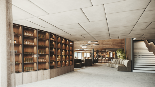 Offene Treppe im Atrium (Tratterhof)