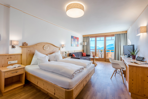 Panoramasuite Bergwelt mit Kinderkoje © Günter Standl (Tratterhof)