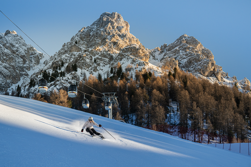 Pistenglück vor beeindruckender Kulisse (c) wisthaler.com (Dolomitenregion Kronplatz)