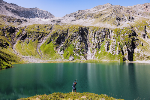 Sport mit Blick auf den Seebachsee (Wildkogel Arena Neukirchen &amp; Bramberg)