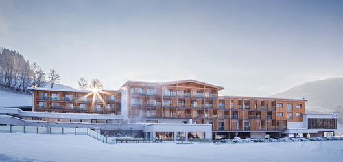Winterliche Außenansicht (c) Lukas Rubisoier (Das Hohe Salve Sportresort)