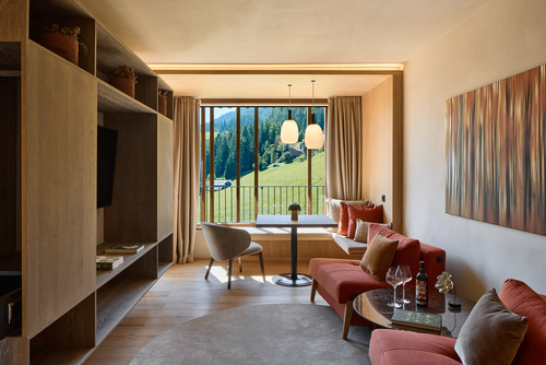 Wohnbereich der Sauna Suite (c) Visciani Photography (Hotel Badia Hill)