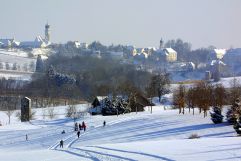 Bad Griesbach umgeben von Schnee (Hotel Maximilian)