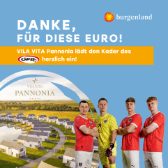 DANKE für diese Euro (Burgenland Tourismus und  Vila Vita Pannonia)