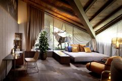 Modern eingerichtete Sky Loft &amp; Spa Suite (c) Michael Huber (Hotel Quelle Nature Spa Resort)