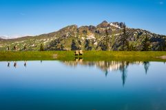 Spiegelsee in Dorfgastein mit Blick auf den Schuhflicker (c) Gasteinertal Tourismus GmbH (IMPULS HOTEL TIROL)