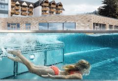 Tauchen im Infinity-Outdoor-Pool (c) Daniela Jakob (The Grand Green - Familux Resort)