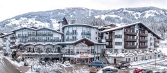 Verschneite Hotelansicht (Wohlfühlhotel Schiestl)