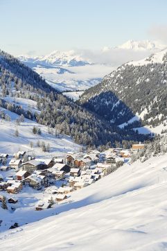 Verschneites Bergdorf Malbun (Liechtenstein Marketing)