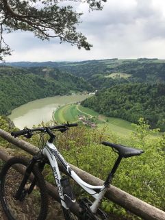 Wunderschöner Außblick beim Mountainbiken (Riverresort Donauschlinge)