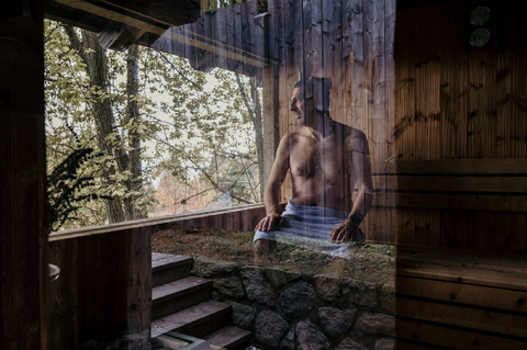 Bio Außensauna mitten im Tann Park (c) Marika Unterladstätter (Hotel Tann)