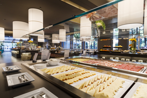 Frühstück im Aria Restaurant (Du Lac et Du Parc Grand Resort)