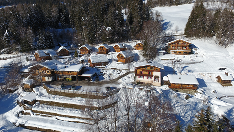 Naturdorf in der Vogelperspektive im Winter (c) Franz Reifmüller (Naturdorf Oberkühnreit)